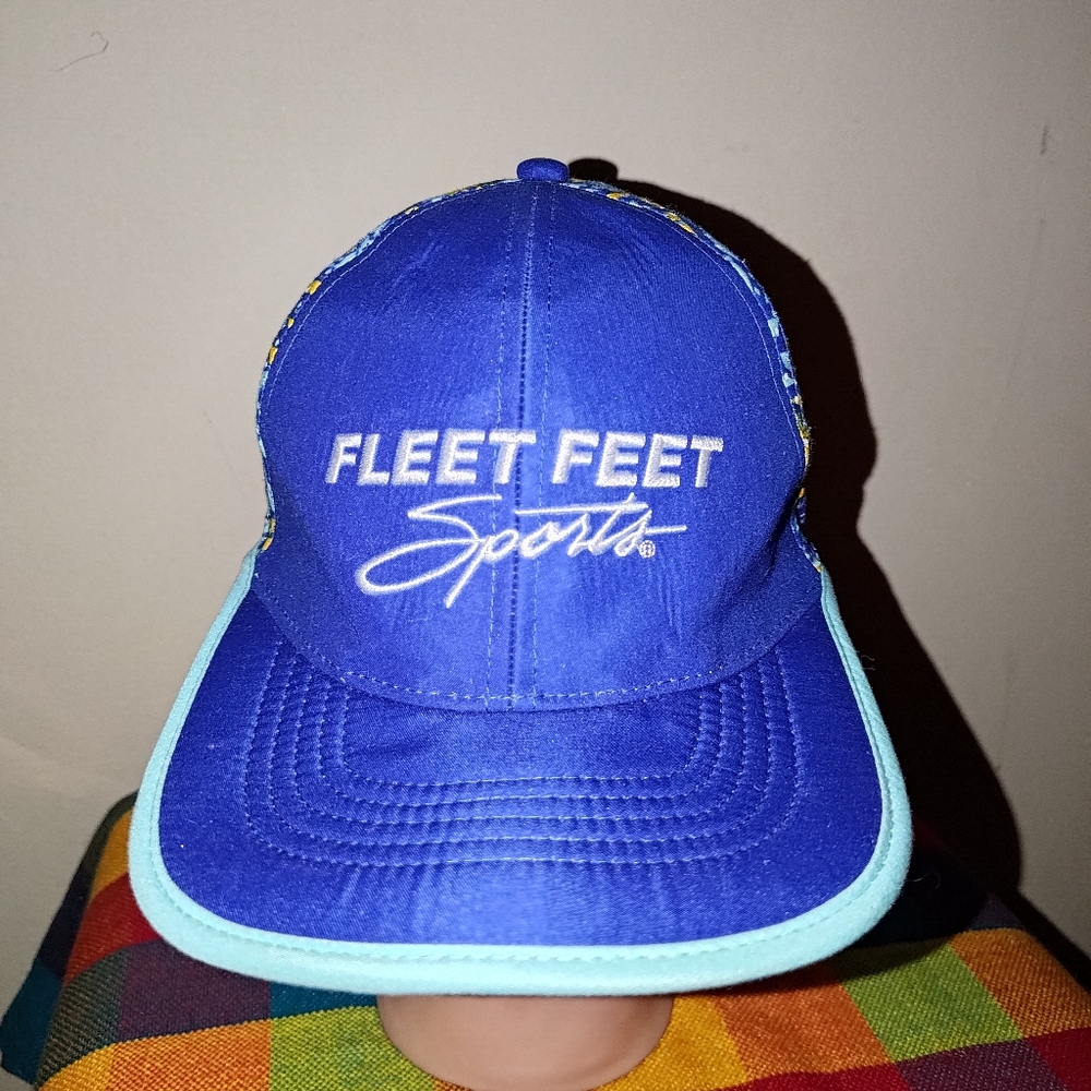 Fleet Feet Sports Boco Gear Blue Running Gym Strap-on Hat Cap
